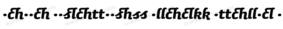 Sauna Ligatures Black Italic Swash字体转换